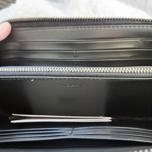 Coach X NASA w/  Space Patches  River Blue Zippered Accordion Wallet 30422 - Picture 6 of 14